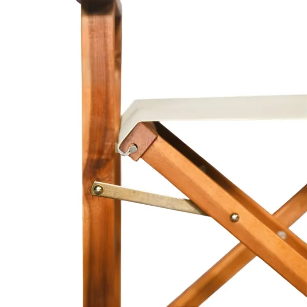 Fauteuil pliant metteur en scène – bois d’acacia – crème – Image 3