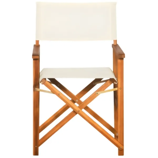Fauteuil pliant metteur en scène – bois d’acacia – crème – Image 8