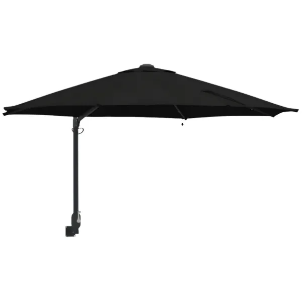Parasol mural avec LED – noir – ⌀ 248 cm – Image 3