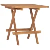 Table basse de balcon pliante en bois d'acacia, 50x50x50