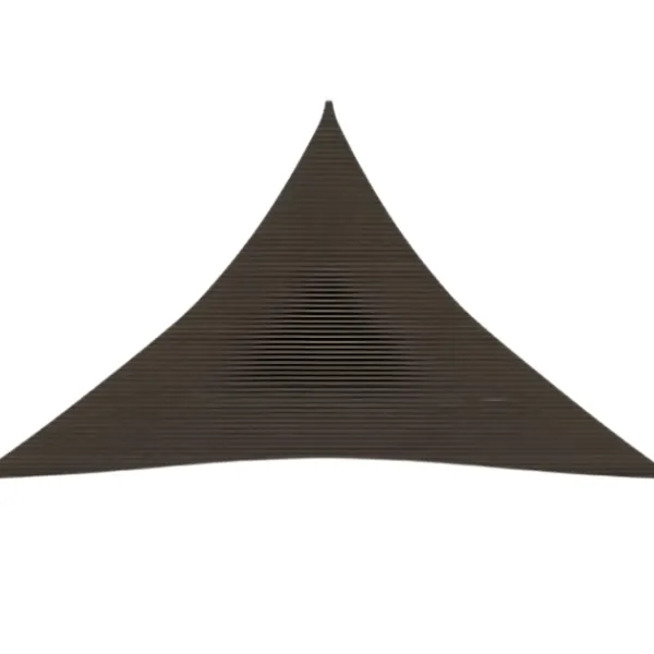 Voile d'ombrage triangulaire Marron PEHD 2,5x2,5x3,5m avec anneaux de fixation.