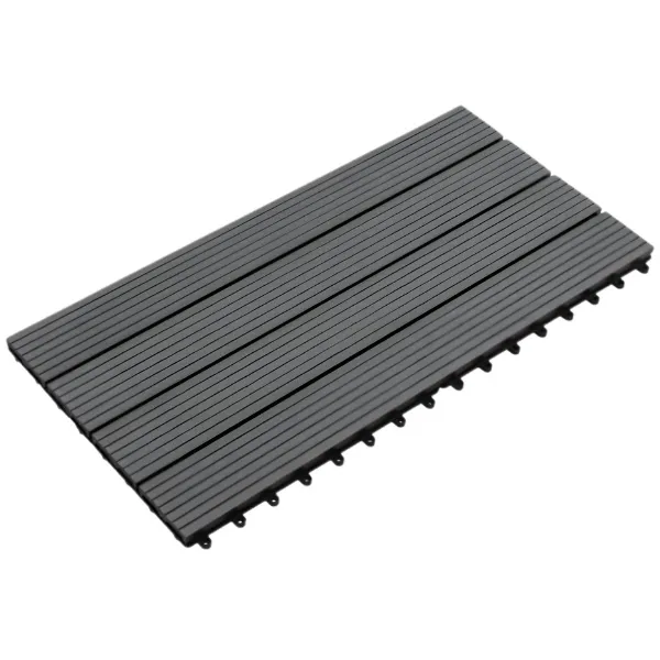 Dalle de balcon en composite clipsable gris - lot de 6 - 60x30 cm – Image 3