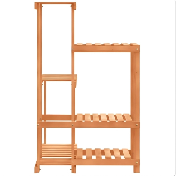 Étagère de balcon pour plantes naturel – 62,5×61,5×101,5 cm – Image 4