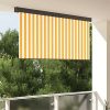 Store roulant extérieur blanc et orange, bouclier soleil et intimité pour terrasse,200x250cm.