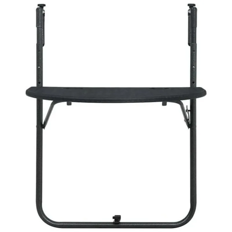 Table de balcon suspendue et pliable noire – Effet rotin tressé – Image 3