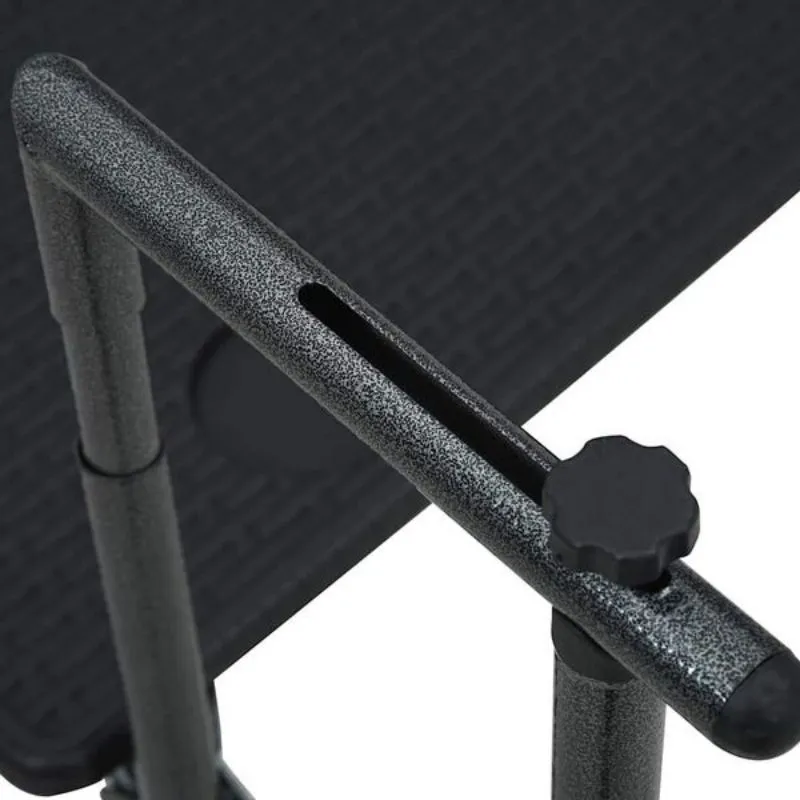 Table de balcon suspendue et pliable noire – Effet rotin tressé – Image 7