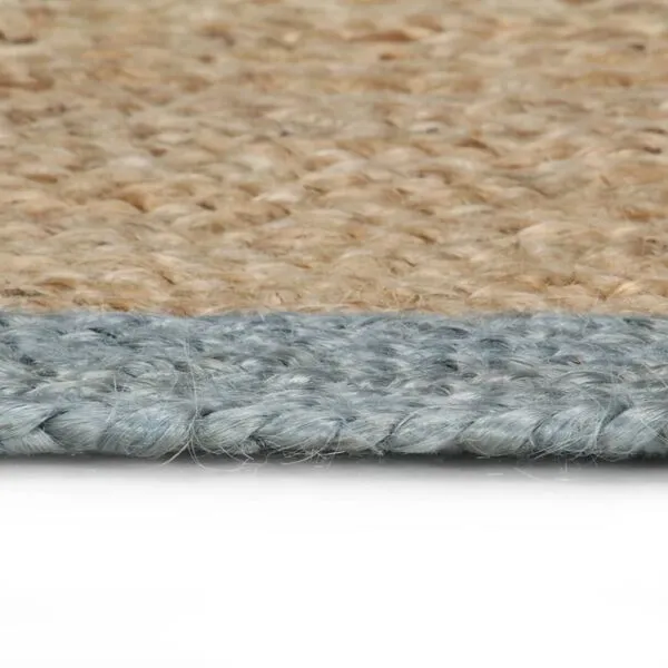 Tapis d’extérieur de balcon en jute naturel et vert - ⌀210 cm – Image 5
