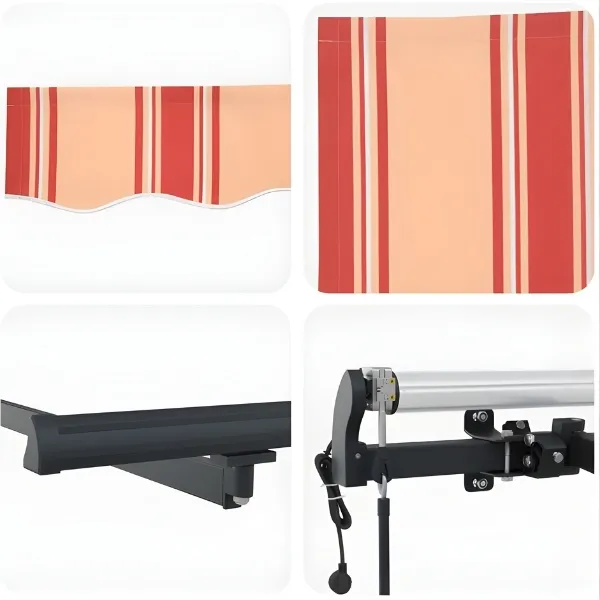 Auvent automatique rétractable jaune et orange – 500×300 cm – protection solaire – Image 5