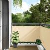 Brise-vue balcon crème 400x120 cm PVC pour intimité et protection extérieure.