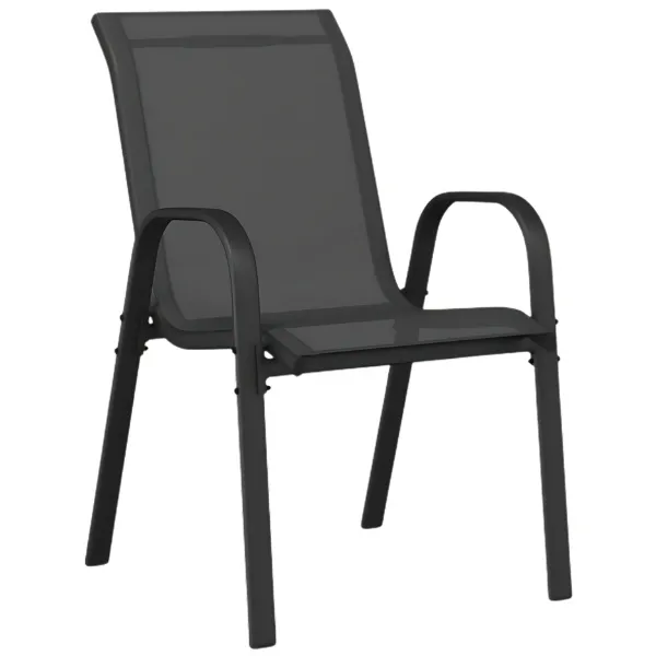 Ensemble table de bistro en verre + 2 chaises - noir – Image 3