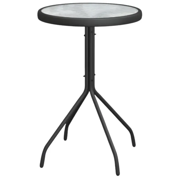 Ensemble table de bistro en verre + 2 chaises - noir – Image 4