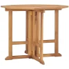 Table de balcon rabattable octogonale en bois de teck,Ø90x75 cm.