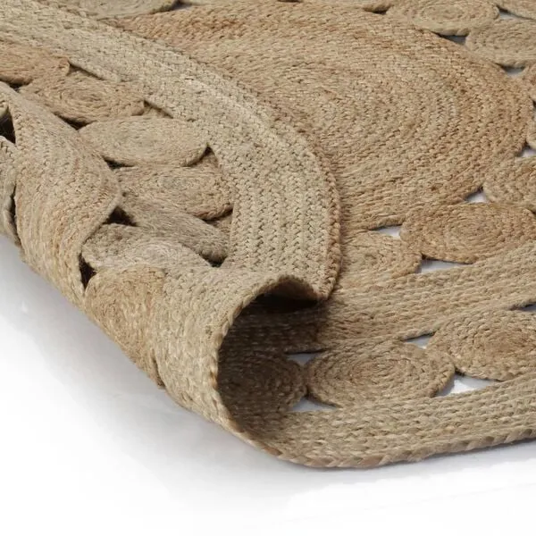 Tapis d'extérieur en jute design mandala - ⌀ 120 cm – Image 2