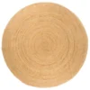 Tapis rond en jute naturel artisanal 120 cm
