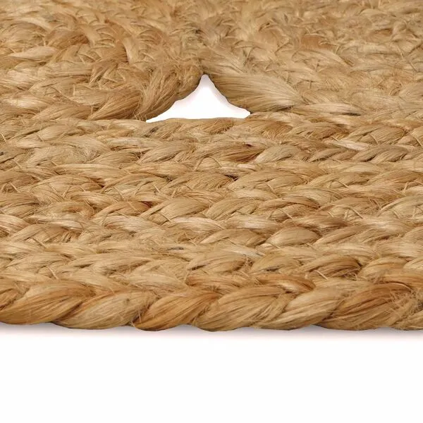 Tapis d’extérieur en jute naturel & blanc - ⌀ 240 cm – Image 3