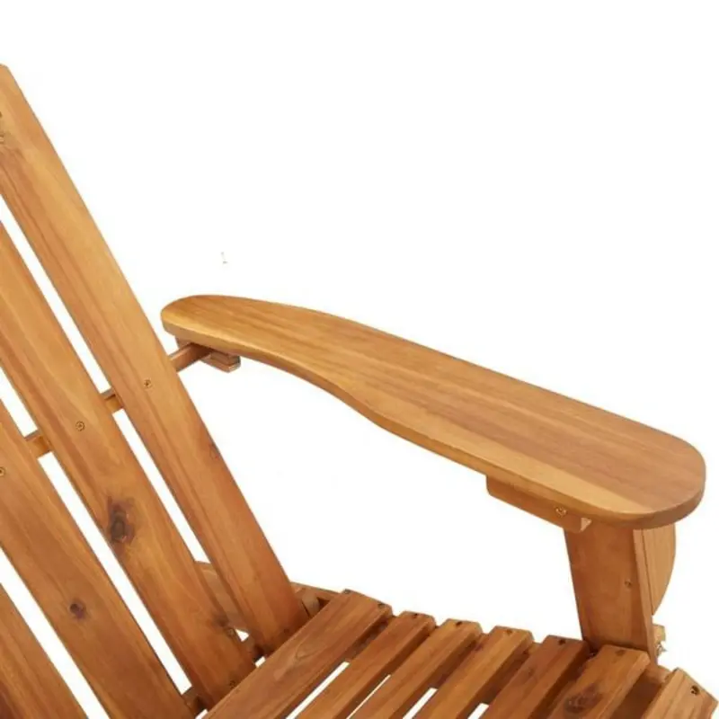 Banc de balcon Adirondack avec coussins en bois massif d'acacia -126 cm – Image 3