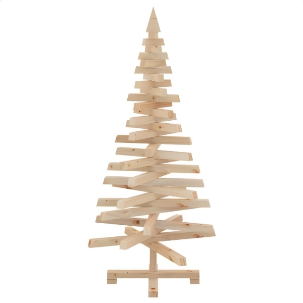 Sapin de Noël en bois naturel - 120 cm – Image 6