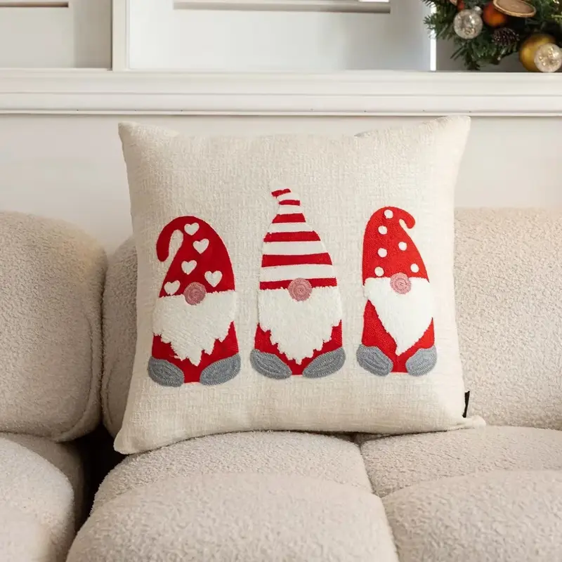 Housses coussin de Noël couleurs festives.