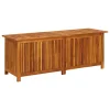Banc coffre extérieur vidaXL en bois d'acacia brun, design lattes, étanche.
