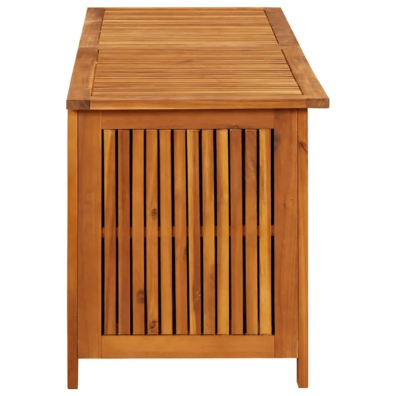 Banc de rangement de balcon étanche en bois d'acacia - 150x50x58 cm – Image 7