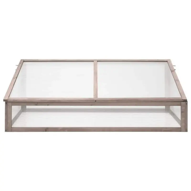 Mini serre de balcon en bois de sapin gris - 110x56x39 cm – Image 3