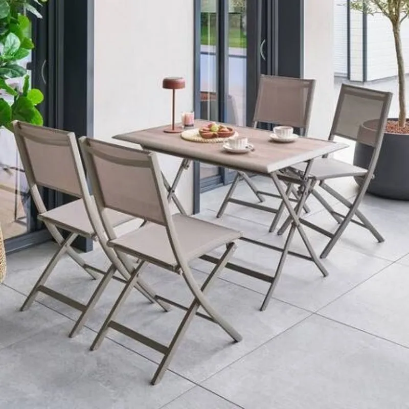Ensemble table et chaises bistrot pliantes pour petit balcon de 4m² à 8m² - Mobilier Balconnova